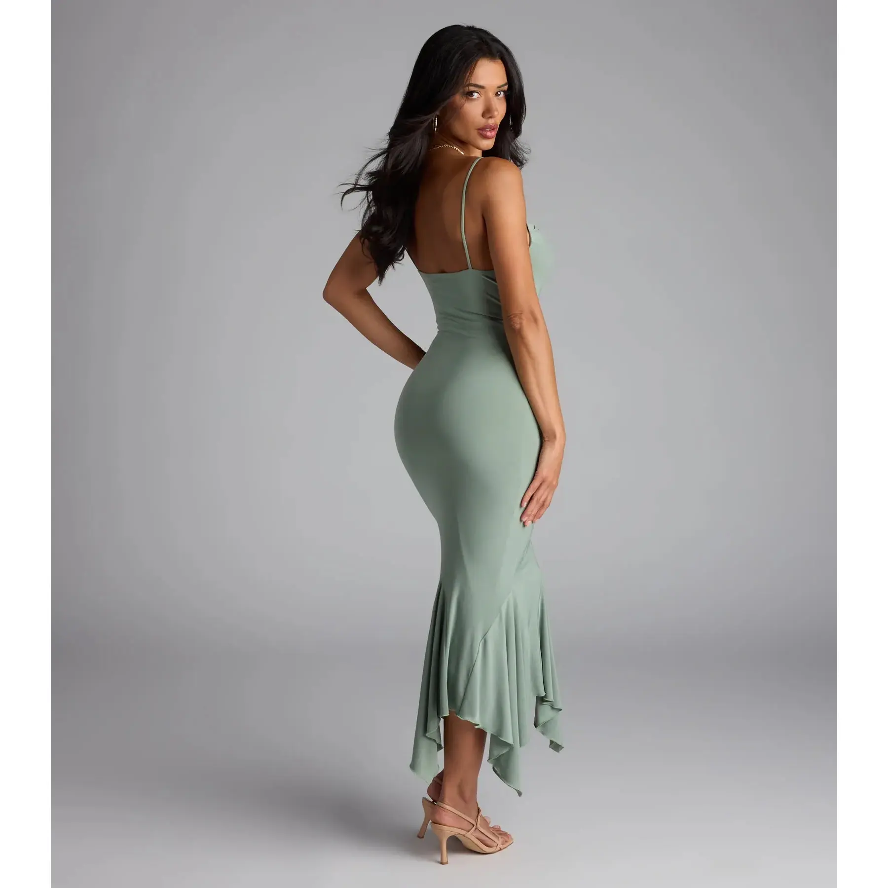 Stunning Silhouette Bodycon Midi Dress - TikTok Shop
