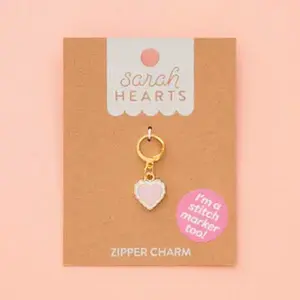 Sweet Heart Stitch Marker - Bag Charm (Pink)