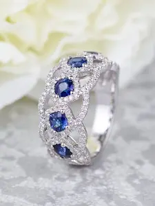 1 PC Gorgeous Cubic Zirconia Artificial Zircon Rings Elegant Engagement Ring For Women For Wedding Valentine's Day Gift Jewelry