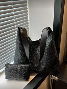 Women's Fashion Crescent Woven Shoulder Bag, Includes Coin Wallet, Stylish and Practical, Perfect for Daily Use, Crossbody Tote Bag