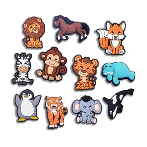 Animal Croc Charms 11PCS PVC Clog Pins Accessories Party Favors Birthday Gifts Holidays Decoration for Boys Women Girls