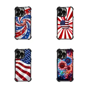 USA 4th Of July Patriotic Heart Butterfly Shockproof Protective Slim Reinforced Corner Phone Case For iPhone 17/16/15/14/13/12 Pro Max Plus #YJYGSJDGQ5