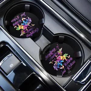 2 pcs Car Cup Holder Coaster, Cup Holder Insert, Universal Non-Slip Cup Holders, Car Accessories Interior Car cup holder accessories for Women and Man Interior Sets