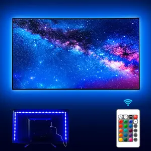 APP Control LED Strip Light, Music Sync LED Night Light, Color Changing TV Background Light, Modern Decorative LED Light Strip For Bedroom Indoor Lighting, Colorful Ambient Light Adjustable RGB Lighting LED Lights Bedroom, Led Lighted, Adjustable Leds