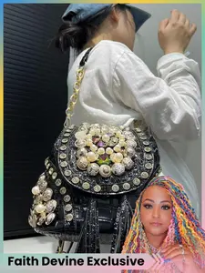 Faith Devine Exclusive Ladies' Fashion Diamond studded Banquet Handbag Multi functional Backpack Crocodile Pattern Elegant Dress Luxury Shoulder Bag