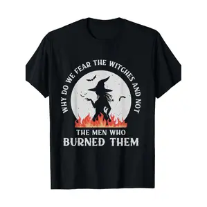 Stylish Halloween Cotton T-Shirt for Men Featuring Witch and Bats Graphic Casual Crew Neck Short Sleeve Machine Washable Perfect for Outings