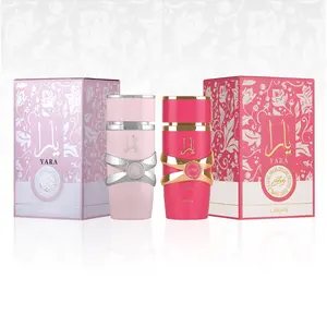 Lattafa YARA PINK+RED  Women's Multi-Flavor Eau De Parfuma Set  3.4 oz Eau de Parfum Spray Long Lasting Luxury Middle Eastern Couple Scents