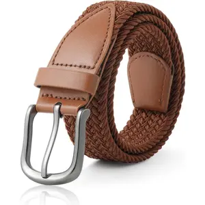 P-BLT01    Boys Elastic Braided Belt - Pin Buckle Stretch Golf Baseball Belt for Boys and Girls Aged 4-12 Years