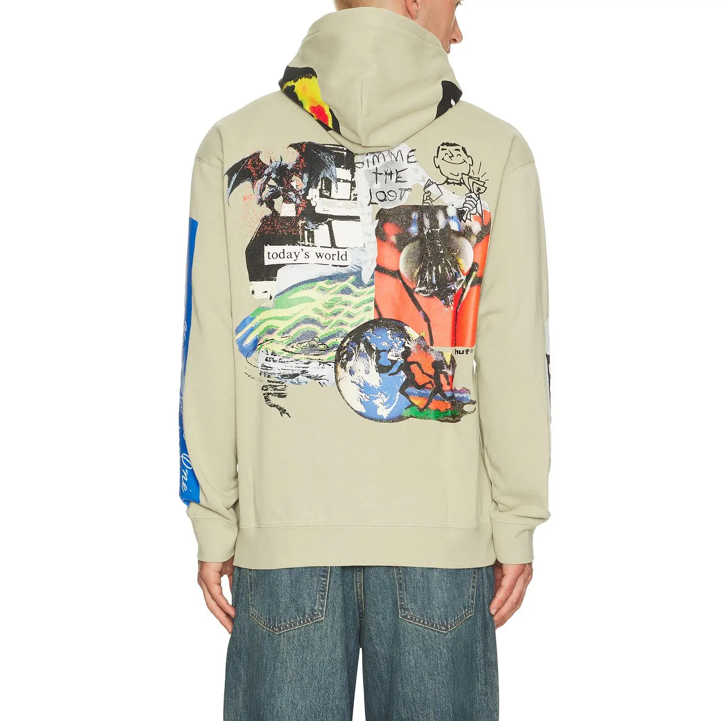 HUF Gimme The Loot Hoodie in Sand