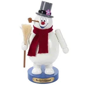 Kurt Adler Wooden Frosty the Snowman Nutcracker, 10"