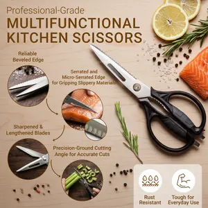 Professional Multifunctional Kitchen Scissors - Heavy Duty Utility Detachable Kitchen and Home Shears