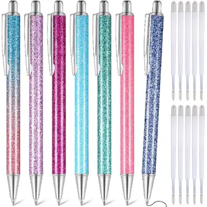 Pcs Fancy Pens for Women Cute Sparkly Glitter Pens with 10 Pcs Black Ink Refills Pretty Gifts for Girls Office School Christmas Graduation(Glitter)
