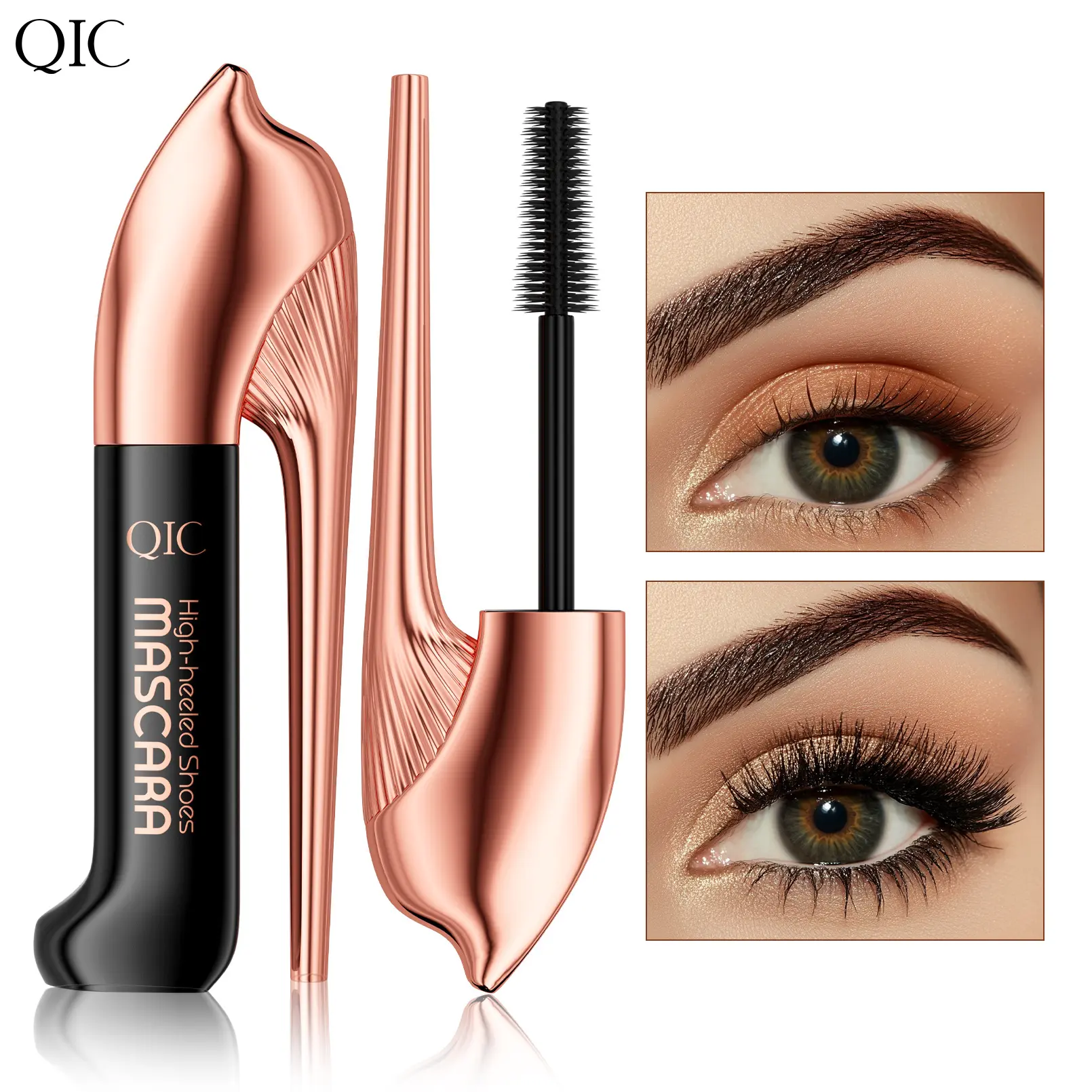 4D Plump Curl Waterproof Longwear Mascara for Volume and Length, Smudge-Proof, Single Item, Mascara Volume And Length, Smudge Proof Mascara