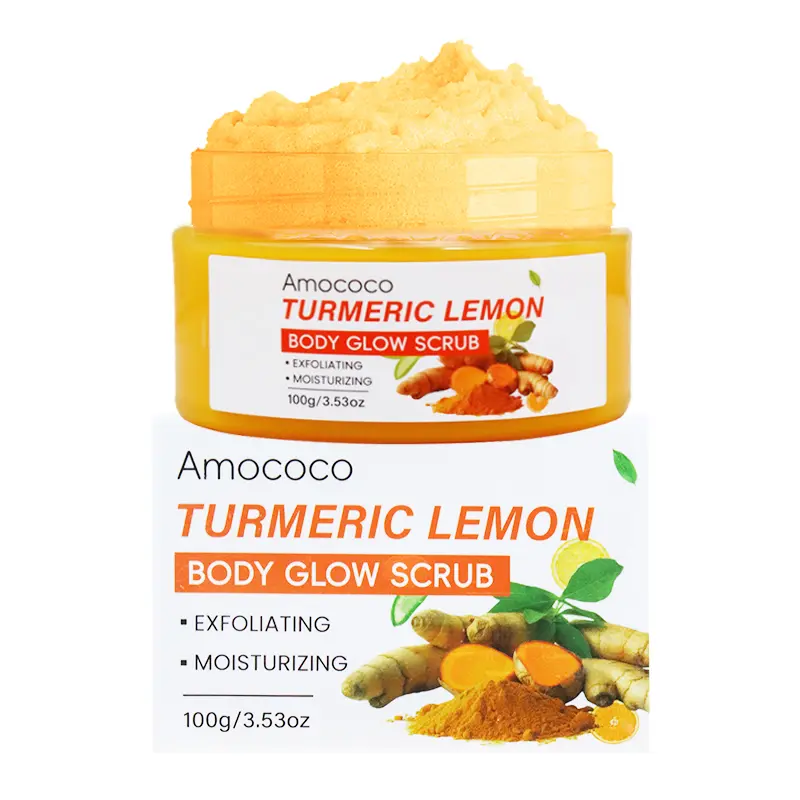 Turmeric Scrub for Cleansing Antioxidant Exfoliating Body Treatment - Natural Skin Care Solution for Gentle Cleansing and Skin Renewal Cleanser Cosmetic Sensitive Smoother Soothing