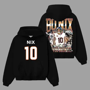 BO NIX 10 For Broncos Country High-Quality 100% Cotton T-Shirt (Made In US), Broncos Football Shirt, Game Day Outfits, Gift For Football Fans, Bo Chapman Nix  Football Graphic Tee