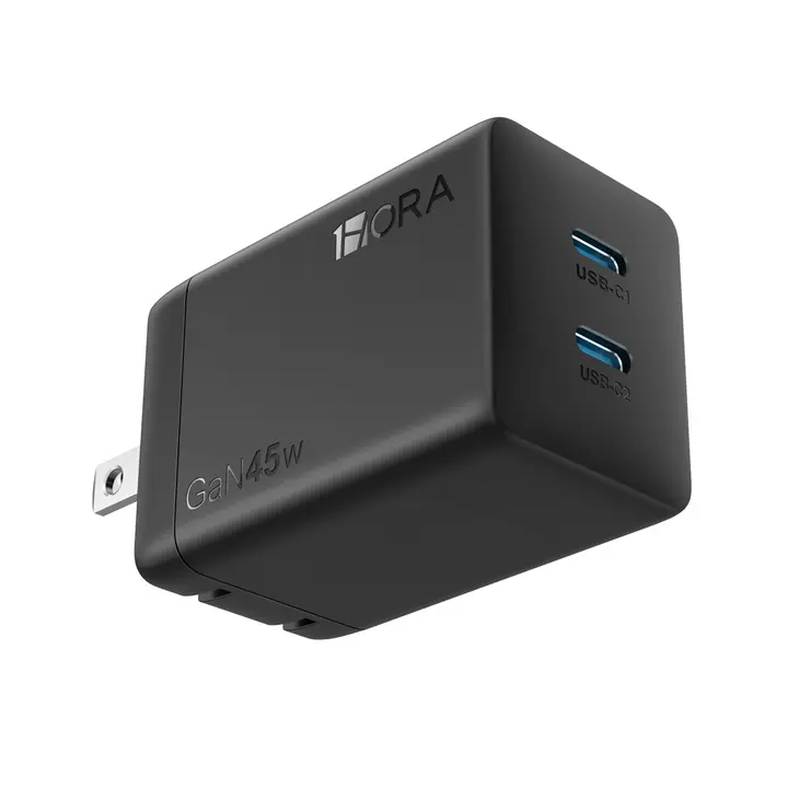GAR170 Carga GaN 2Port Type-C 45W Super Fast Charging Block Fast Charging Adapter for MacBook iPhone Laptop Samsung Galaxy iPad Android, Fast Chargers, Multi-Port Adapter Chargers