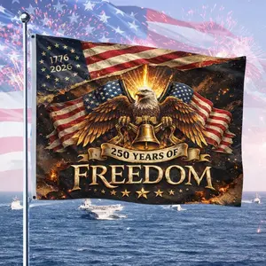 250 Years of Freedom Garden Flag 1776–2026, USA 250th Anniversary Patriotic Decor, Independence Day Decor, 4th of July Celebration Flag