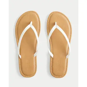Hollister Faux Leather Flip Flops