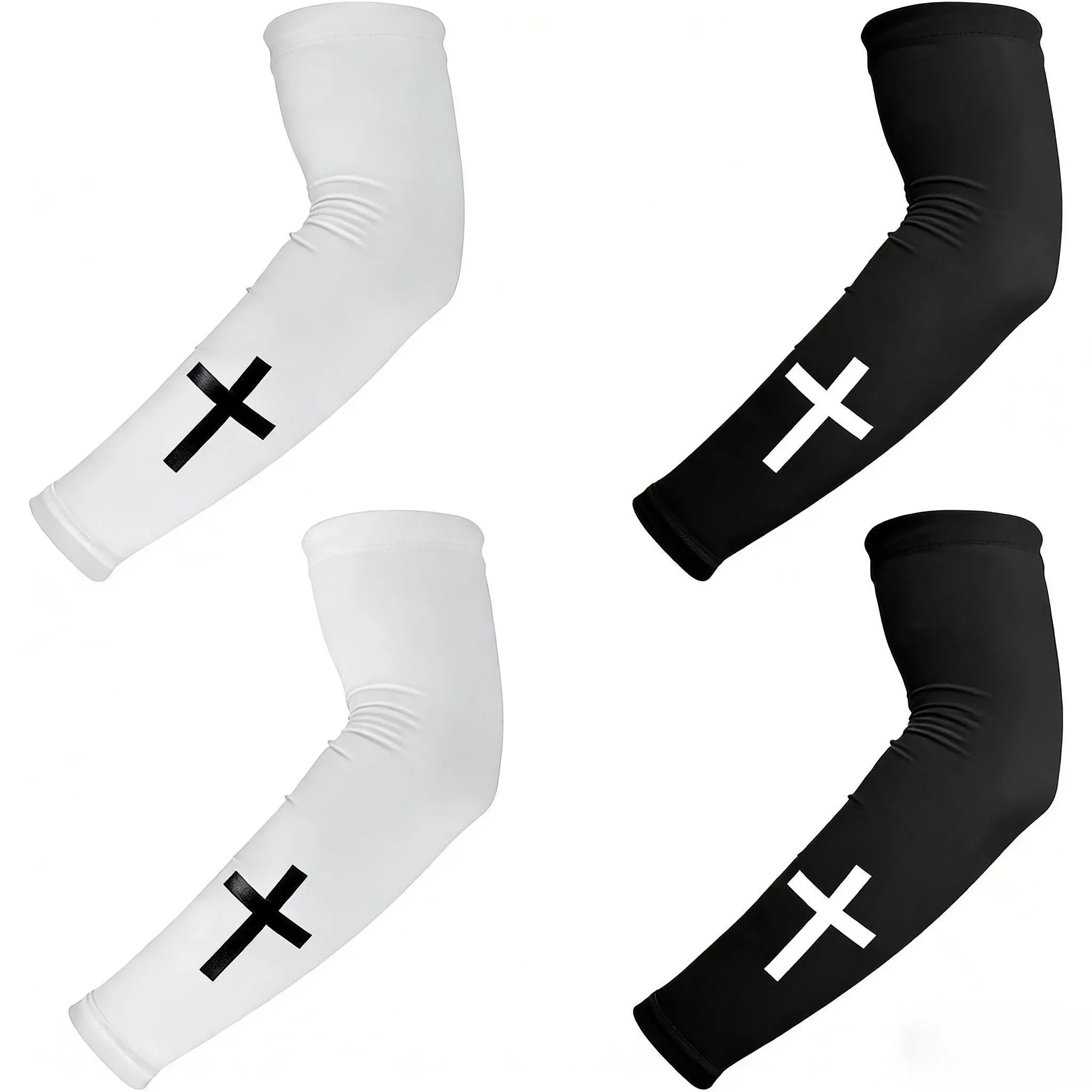 Christian Arm Sleeves for Men & Women - Cross Design Sports Protection for Football Basketball & Baseball - Unisex Faith-Inspired Gear men woman football basketball baseball Bestie & Bridesmaids