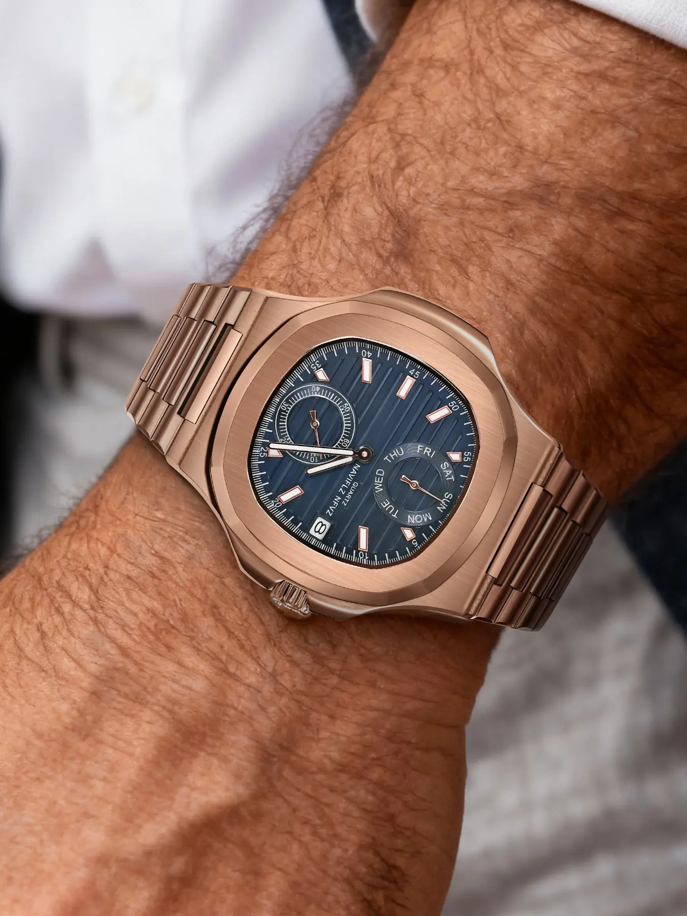 2025 NAVIFLZ NFVZ Luxury Watch Business Fashionable Waterproof Watch Male Clock Luminous Date Stainless Steel Square Quartz Analog Watch Men Watch Analog Quartz Watches reloj hombre
