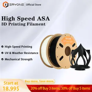 ERYONE High Speed Filament ASA Filament for 3D Printer , Rapid ASA 3D Printing Filament, 30-200mm/s Hyper Speed ASA  1.75mm +/-0.03mm