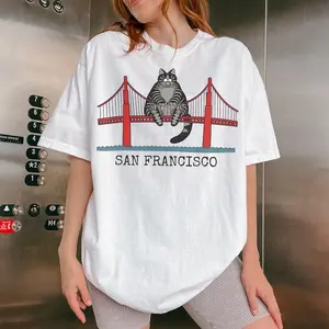 【100% cotton】® Project Hail Mary 2026 Ryan Gosling B Kliban Cat San Francisco Golden Gate Shirt