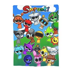 Sprunki Pattern Super Soft Cozy Throw Blanket Lightweight Comfortable Bedspread For Couch Bed Home Daily Use