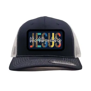 BASEBALL CAP HAT TRUCKER JESUS PATCH