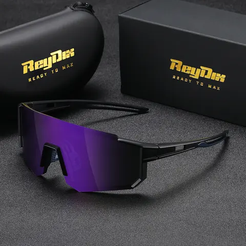 ReyDix 1 Piece Unisex Half Frame Sunglasses, Lightweight Durable Sunglasses, Trendy Square Sunglasses, Polarized Framed Square Sunglasses UV400, Eye Catching Colors, Summer Sunglasses, UV Blocking Sunglasses