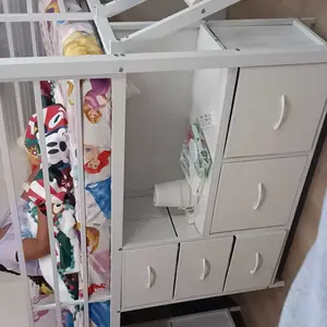 Sikaic Low Loft Bed Twin Size with 7 Storage Drawers, Bookcase and LED Lights, Metal Kids Loft Bed with 14" H Safety Guardrail, Inclined Ladder and Play Curtain, Under-Bed Play Space