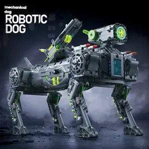 Premium 1609 PCS Robot Dog Building Blocks Kit - Power Version RC Robotic Pet with Mechanical Transmission, STEM Construction Toy Gift for Kids Teens Adults Boys Girls