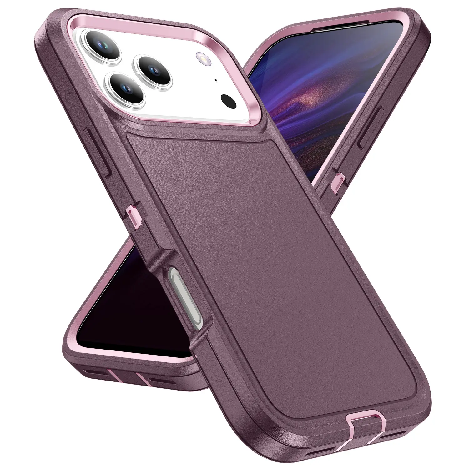 New Defender Flat 3-in-1 Mobile Phone Case Compatible with iPhone 17 Pro Max 16 15 14 13 12 Pro Plus Mobile Phone Case Premium Military Grade Anti-drop Protective Case Unisex