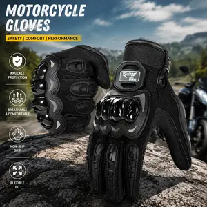 Summer Breathable Hard Knuckle Touchscreen Tactical Motorcycle Riding Gloves for Dirt Bike and Outdoor Moto Sports