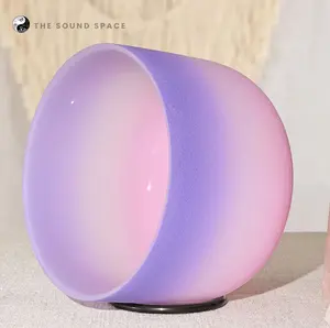 Gradient Purple + Pink Crystal Sound Bow 8 Inch,  B Note (Includes Mallet+ Case)