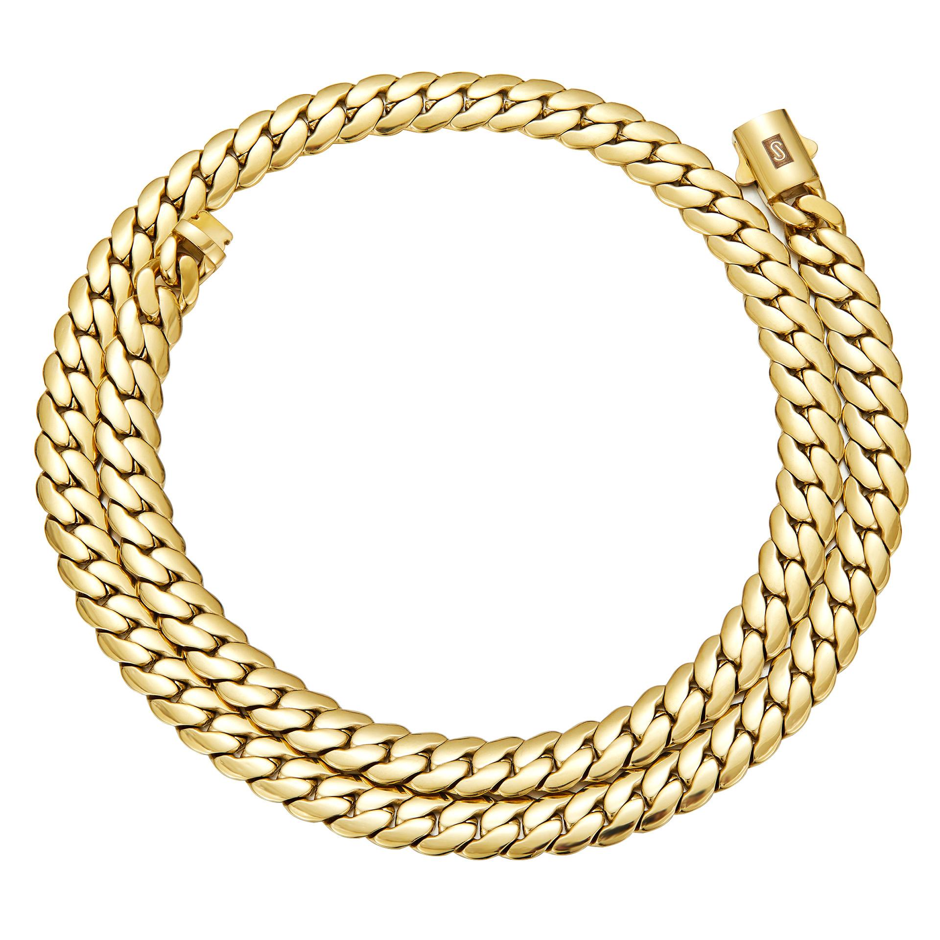 100% Waterproof 14K Gold Plated Miami Cuban Link Chain | Non Tarnish Hypoallergenic | Men's Hip Hop Jewelry Gift y2k accessories whimsical