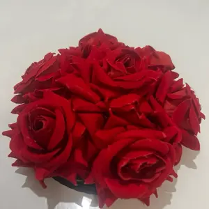 Rose Hair Bun - Red Rose Hair Accessory for Women