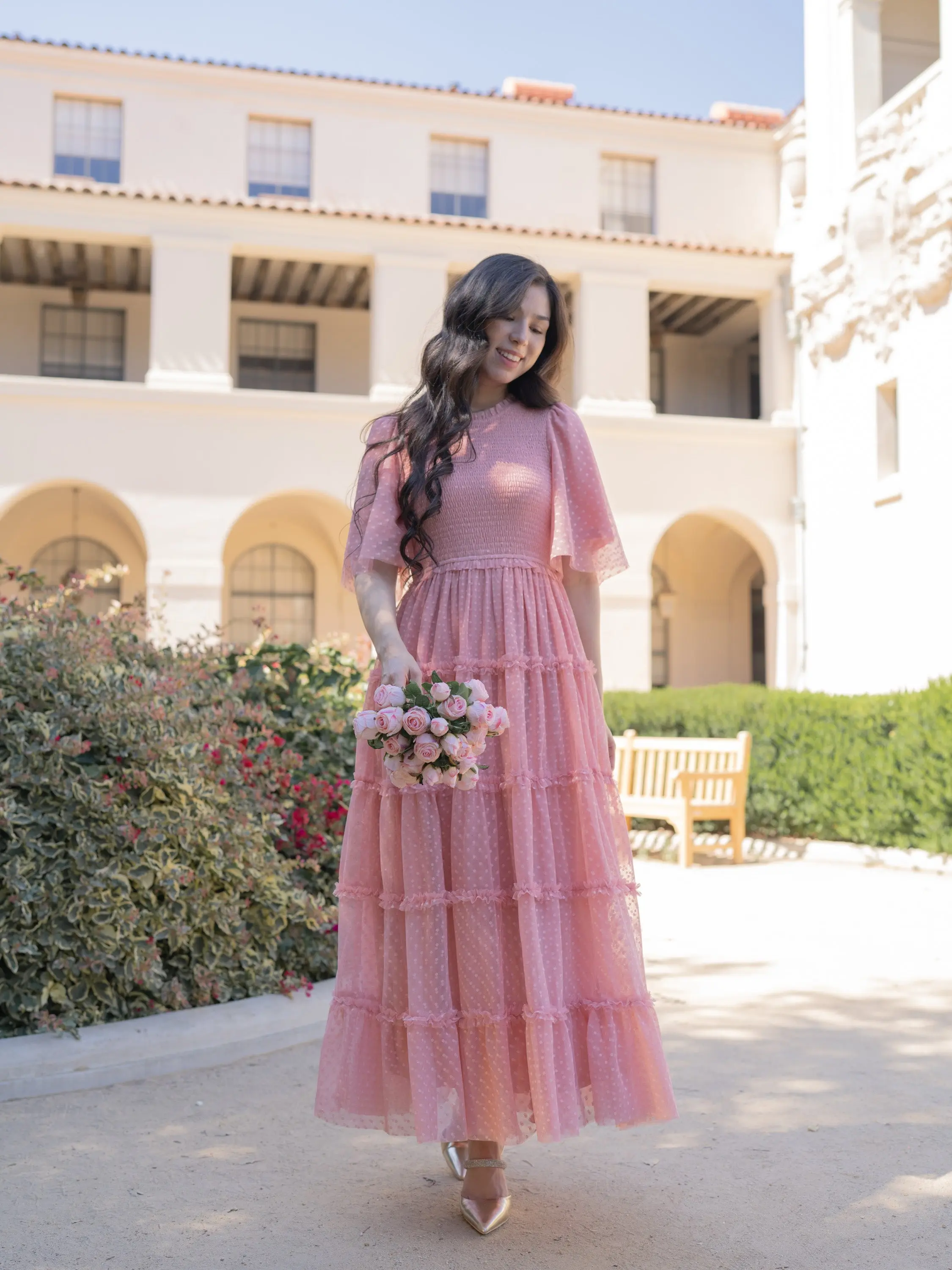 Vintage Romance Dress - French Rose