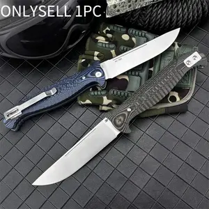 Multifunctional tactical folding knife with a D2 blade and G10 handle—ideal for outdoor camping, barbecuing, and fishing. A collector's-grade gift.