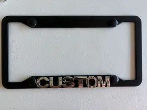Custom Personalized DIY Car License Plate Frame Metal Holder with Chrome Letters Numbers Unique Vehicle Name Model America Style