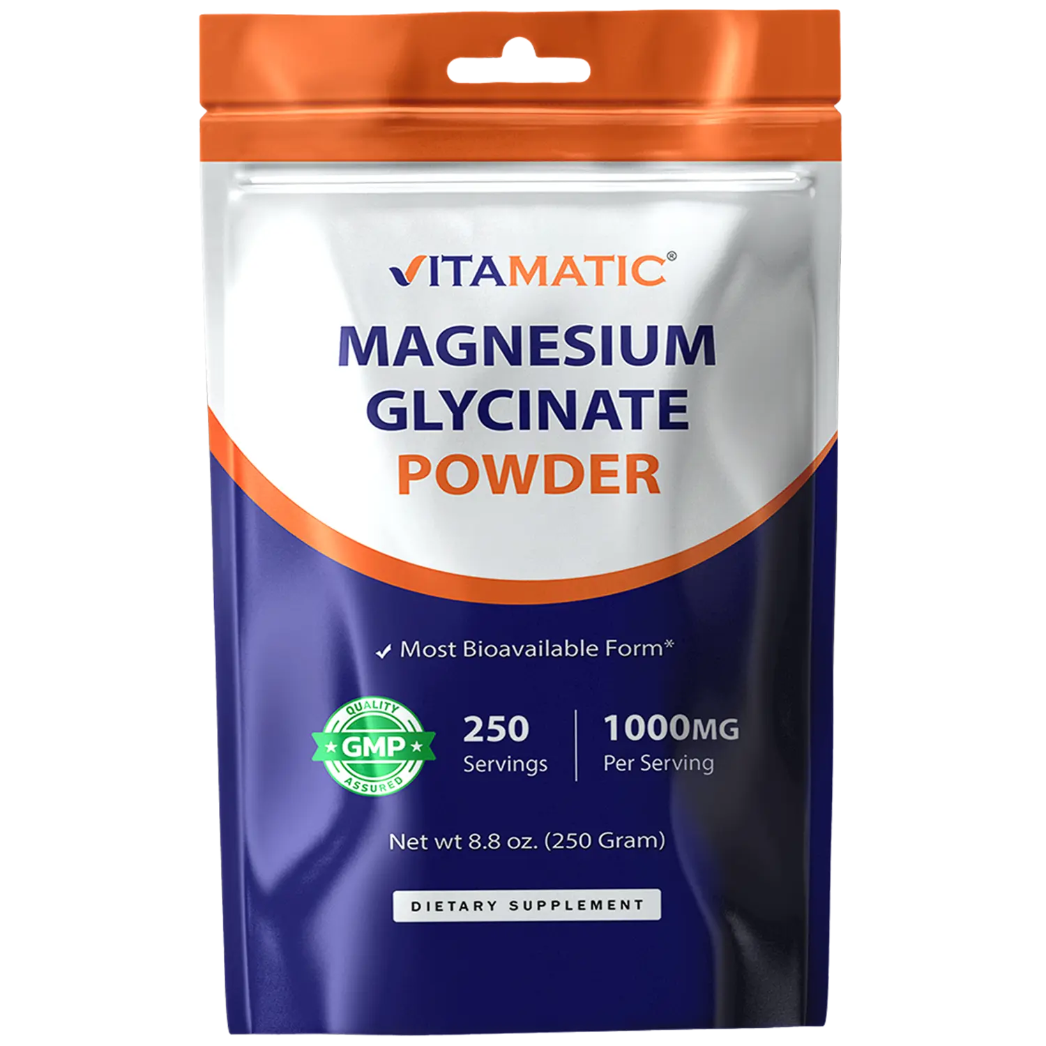 Vitamatic Magnesium (from Glycinate & Oxide) - Supports Muscle, Joint, and Heart Health 250 Grams