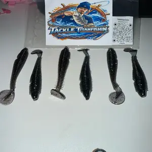 TackleTitanfishin Dark Blue Flake Swim Bait 2.8 inch - 6 Pieces, Ideal for Fishing, Durable and Attractive Design