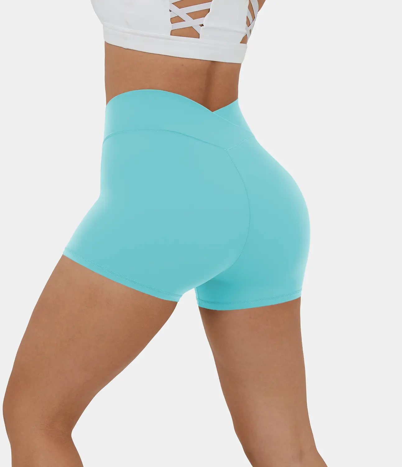 Halara Softlyzero️ High Waisted Crossover Plain Yoga Biker Shorts 3''Athletic Workout Shorts Halara Softlyzero️ High Waisted Crossover Plain Yoga Biker Shorts 3''Athletic Workout Shorts