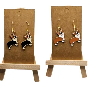Corgi Earrings Handcrafted with Attention to Detail High-Quality Metal Coating in 2 Colors for Dog Lovers