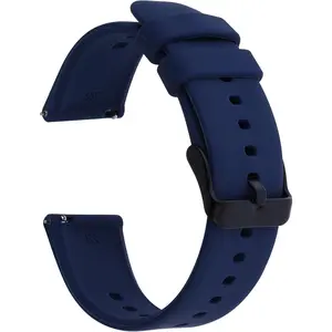Watch Bands, Quick Release  Soft Rubber Replacement Straps with  Plated Stainless Steel Buckle Compatible with  Watch for Men Women