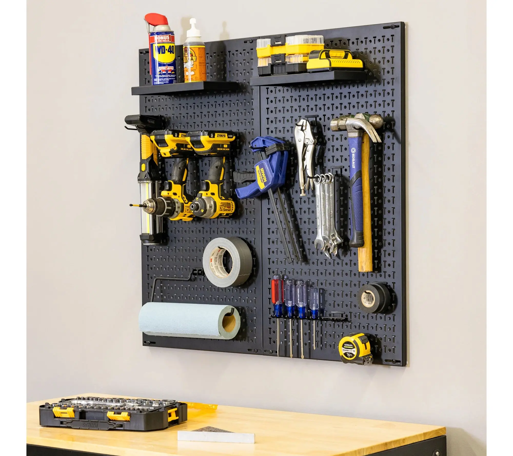 StoreYour 34" x 32" Pegboard - 13 Attachments StoreYour 34" x 32" Pegboard - 13 Attachments