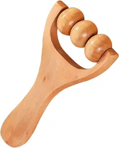 OULIGET Relax Massage Ball Roller,Multi Functional Handheld Wooden Total Body Massager, Wooden Roller Massager Tool,1 Pieces.