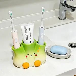 Cartoon Cute Onion Cup Toothbrush Holder, Toothbrush Storage Holder, Bathroom Vanity Organizer, Soap Base Stand, Hand Wash Rack, Home Decor Item