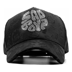 Adjustable Black Sad Boyz Style Baseball Cap Joint Design By Dandy Hats