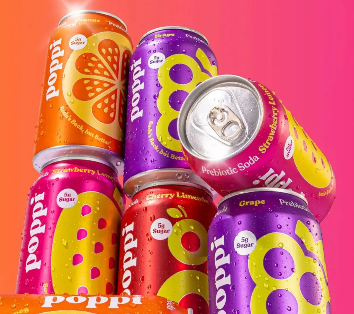 Poppi (16) 12-oz Cans 5g Sugar Soda The Essentials Mix Poppi (16) 12-oz Cans 5g Sugar Soda The Essentials Mix