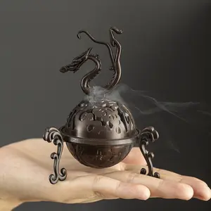 1pcs Cloud Dragon Prosperity Scented Incense Burner - Alloy Feng Shui Decorative Piece, Suitable for Meditation, Yoga, Home Decor, New Year Gifts, and Desktop Ornaments, for Scent